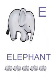 English worksheet: alphabet e