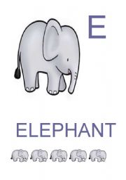 English Worksheet: alphabet e