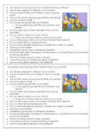 English Worksheet: Family_Discussion