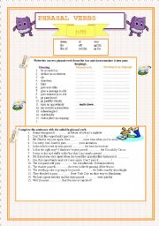 English Worksheet: Phrasal verbs - PASS