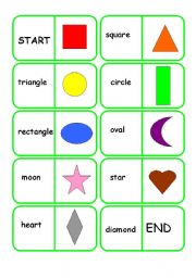 English Worksheet: shapes dominoes