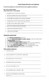English Worksheet: Present Simple affirmative and negatives