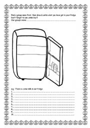 English worksheet: our fridge