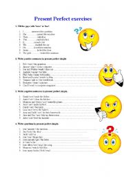 Present Perfect Exercises