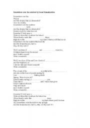 English Worksheet: Somewhere over the rainbow