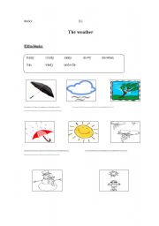 English worksheet: The weather