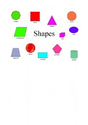 English worksheet: shapes