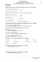 English Worksheet: future tense