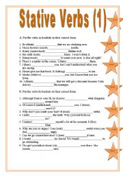 English Worksheet: Stative Verbs (1)