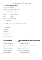 English worksheet: Have Got