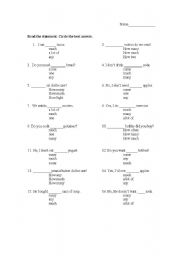 English Worksheet: Using count and noncount nouns