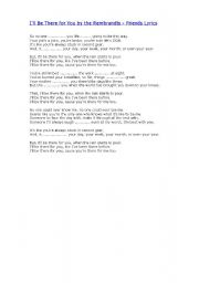 English worksheet: Friends lyrics