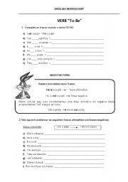 English Worksheet: Verb To Be- Simple Present