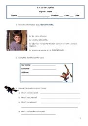 English Worksheet: Personal identification