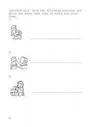 English worksheet: The sense