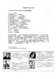 English Worksheet: past tense