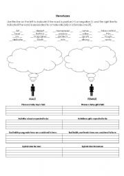 English Worksheet: Gender Stereotypes