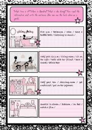 English Worksheet: PRESENT CONTINUOUS- AT HOME (PART II)