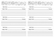 English Worksheet: Daily Diary Template