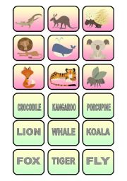 English Worksheet: memory game (4 PAGES)