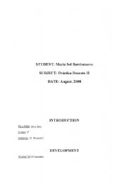 English Worksheet: Observation Report 1st Form