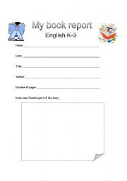 English Worksheet: Book report