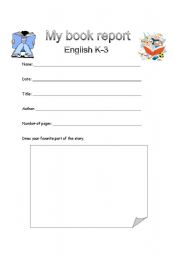 English worksheet: Book report