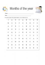 English Worksheet: Months