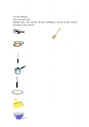 English worksheet: Ktchen utensils