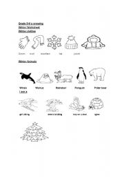 English worksheet: Winter