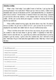 English Worksheet: Pedros Journal - Reading game