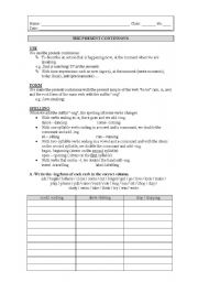 English Worksheet: Present Continuous