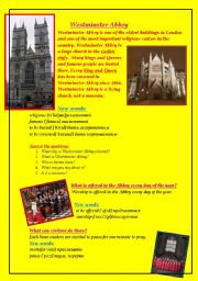 English Worksheet: Westminster Abbey London