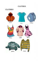 English Worksheet: Clothes & accesories pictionary (1/6)