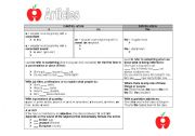 English worksheet: Articles