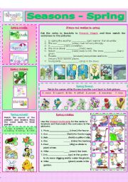 English Worksheet: SEASONS - SPRING (1 - 8)