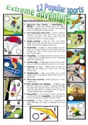 English Worksheet: EXTREME ADVENTURE 2