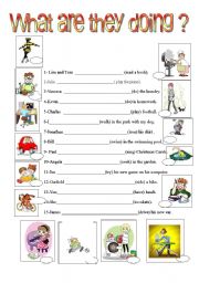 Present continuous  worksheet