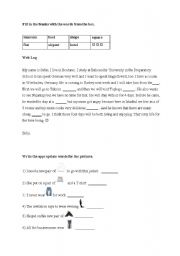 English Worksheet: Places and Clothes