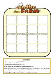 English Worksheet: ON THE FARM - BOARD GAME (PART 2)