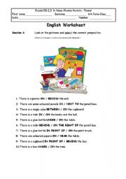 English Worksheet: English Worksheet