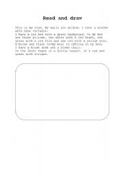 English worksheet: Read and draw 2
