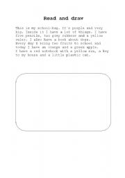 English worksheet: Read and draw 3