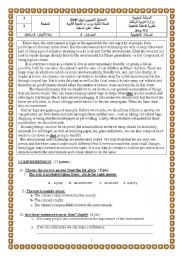 English Worksheet: The Environment and Citizenship