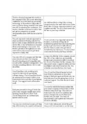 English Worksheet: Business Roleplays