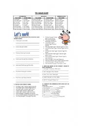 English Worksheet: have got