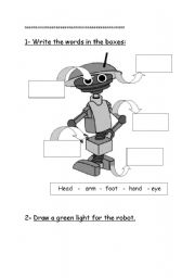 English worksheet: robt part