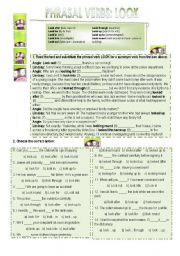 English Worksheet: Phrasal verbs: look