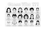 English Worksheet: The Game Guess Who?