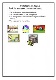 English worksheet: Worksheet ( My House )